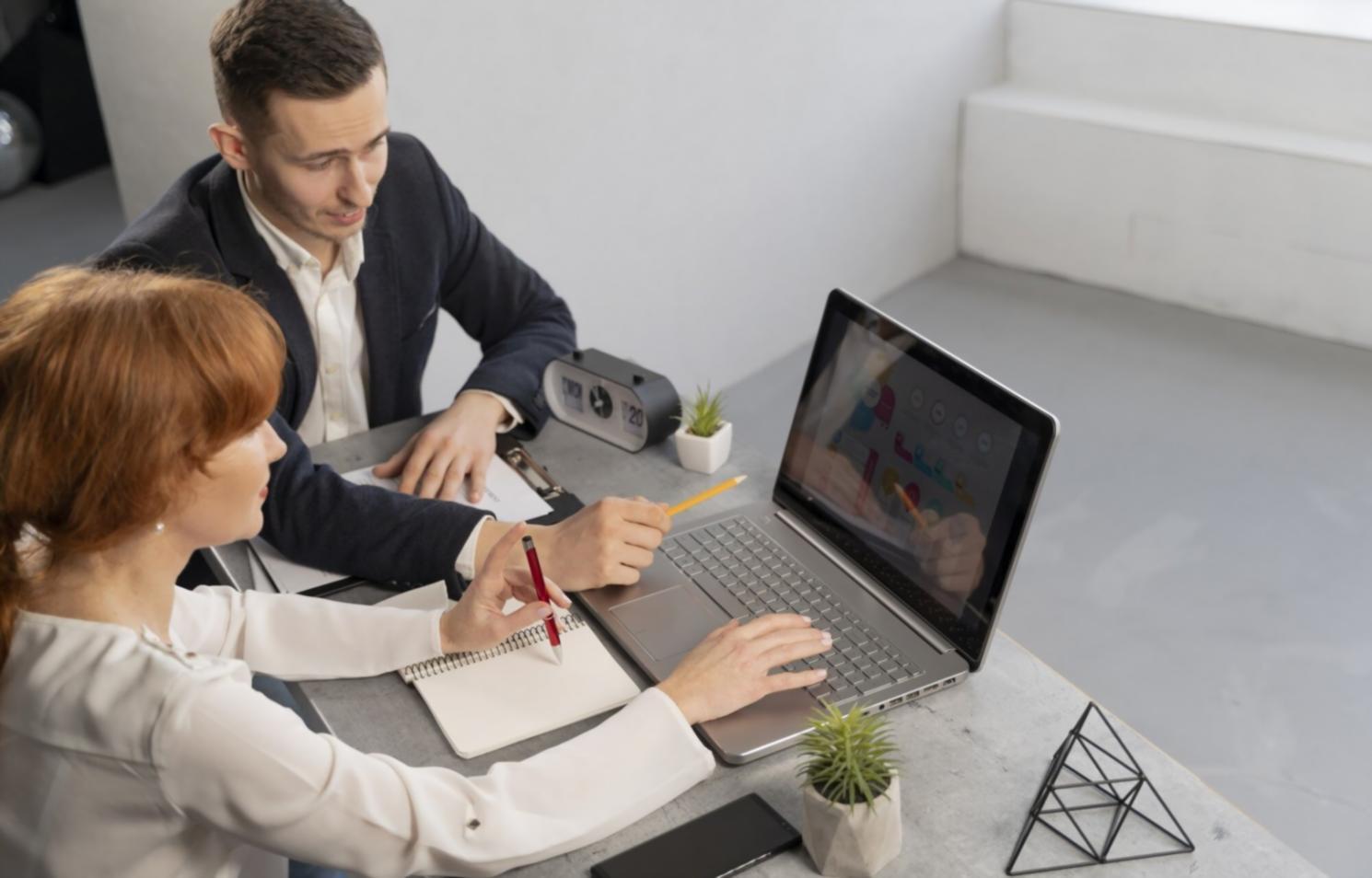 Team collaborating on process improvement and automation design